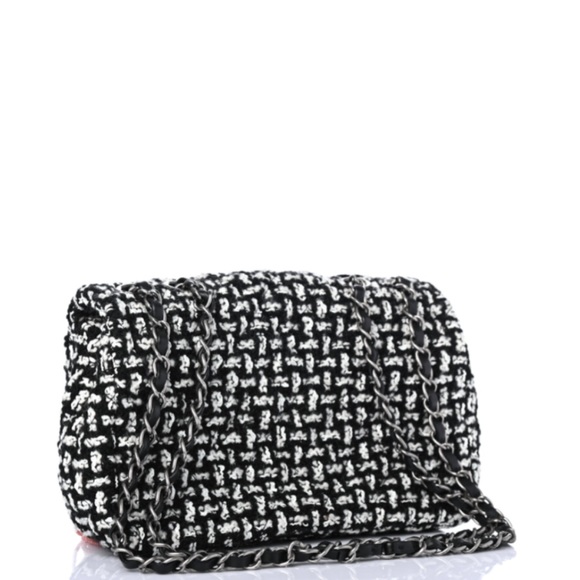 CHANEL Tweed Single Flap with Beaded Fringe - Picture 2 of 5